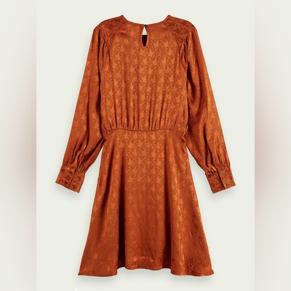 Scotch & Soda Asymmetric peplum hem midi dress - Picture 7 of 8